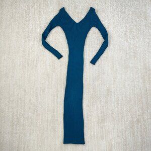 Amazon Cosygal Long Sleeve Rib Knit Column Maxi Sweater Dress